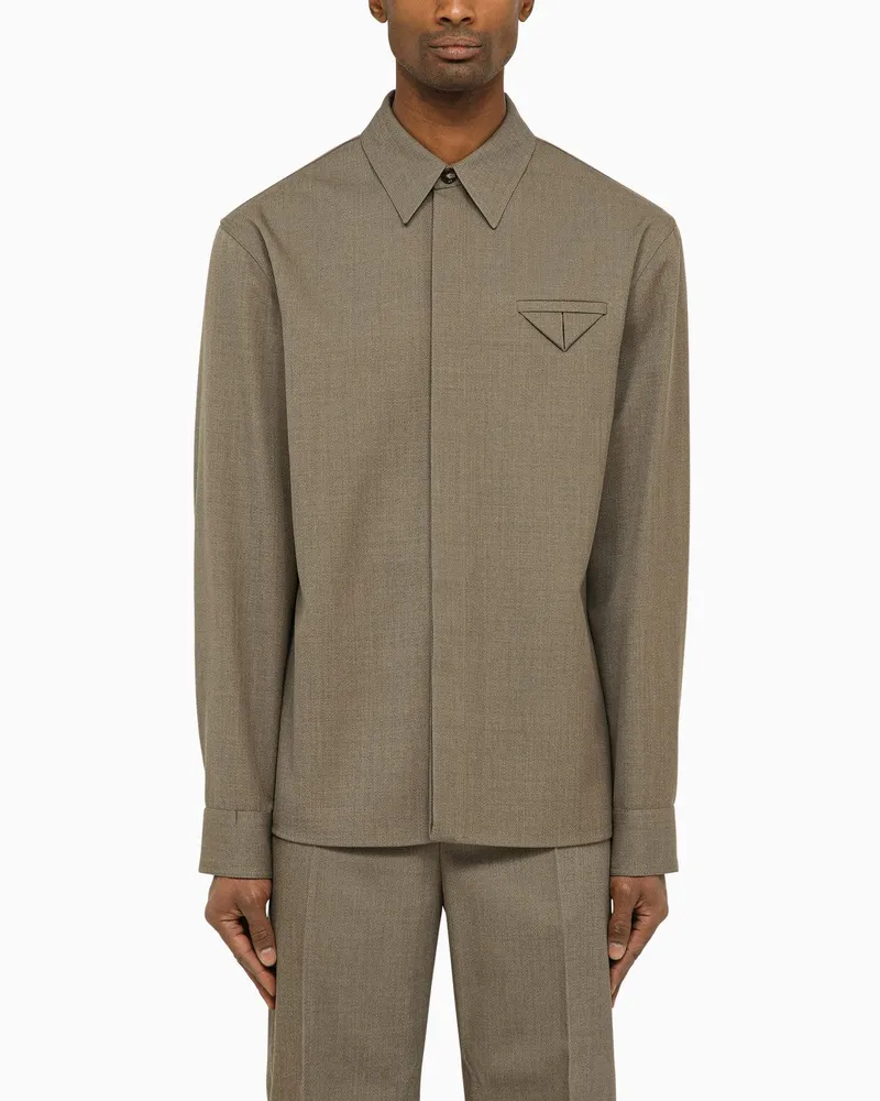 Bottega Veneta Graues Hemd aus Wolltwill 