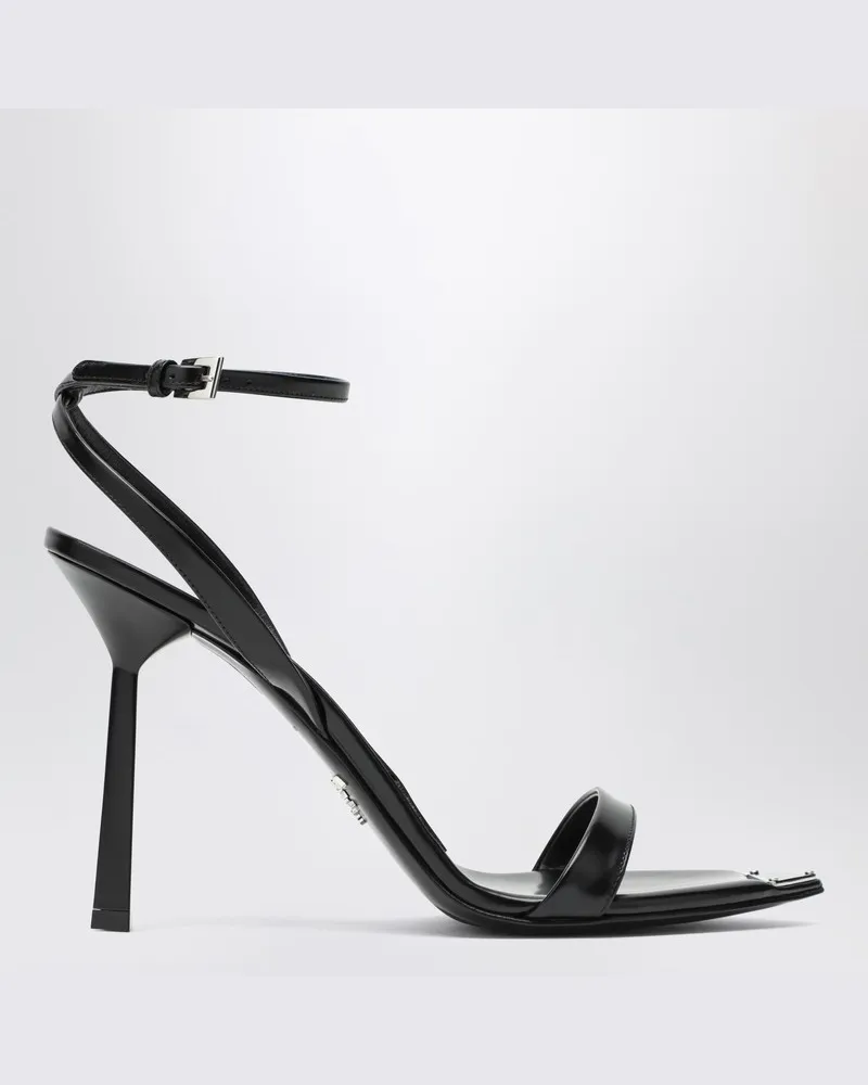 Prada Schwarze High-Heels Sandalen aus Leder Schwarz