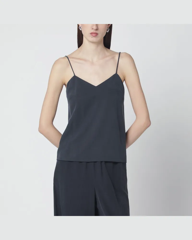 Max Mara Blaues Seidentop Blue
