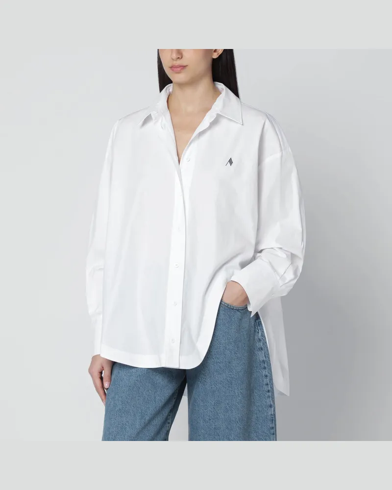 ATTICO Übergroßes weißes Baumwollhemd White