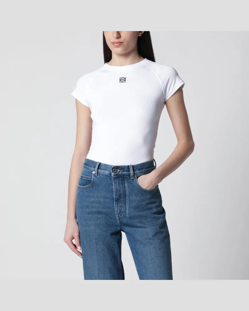 Loewe Weiße Small-Fit T-Shirt aus Baumwollmischung White
