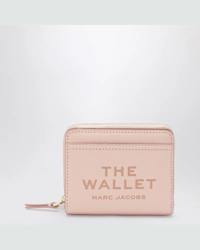 Marc Jacobs Mini-Geldbörse aus vollnarbigem Leder in Rosa Pink