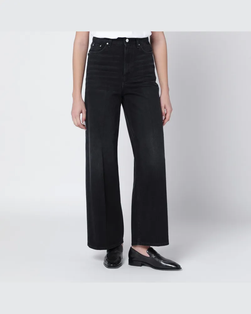 Totême Jeans in Schwarz mit Verwascheneffekt aus Bio-Baumwolle Black