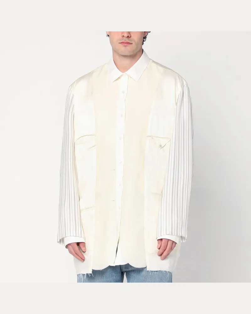 Maison Margiela Wendbares Hemd Anonymity of the Lining in Ecru Weiß