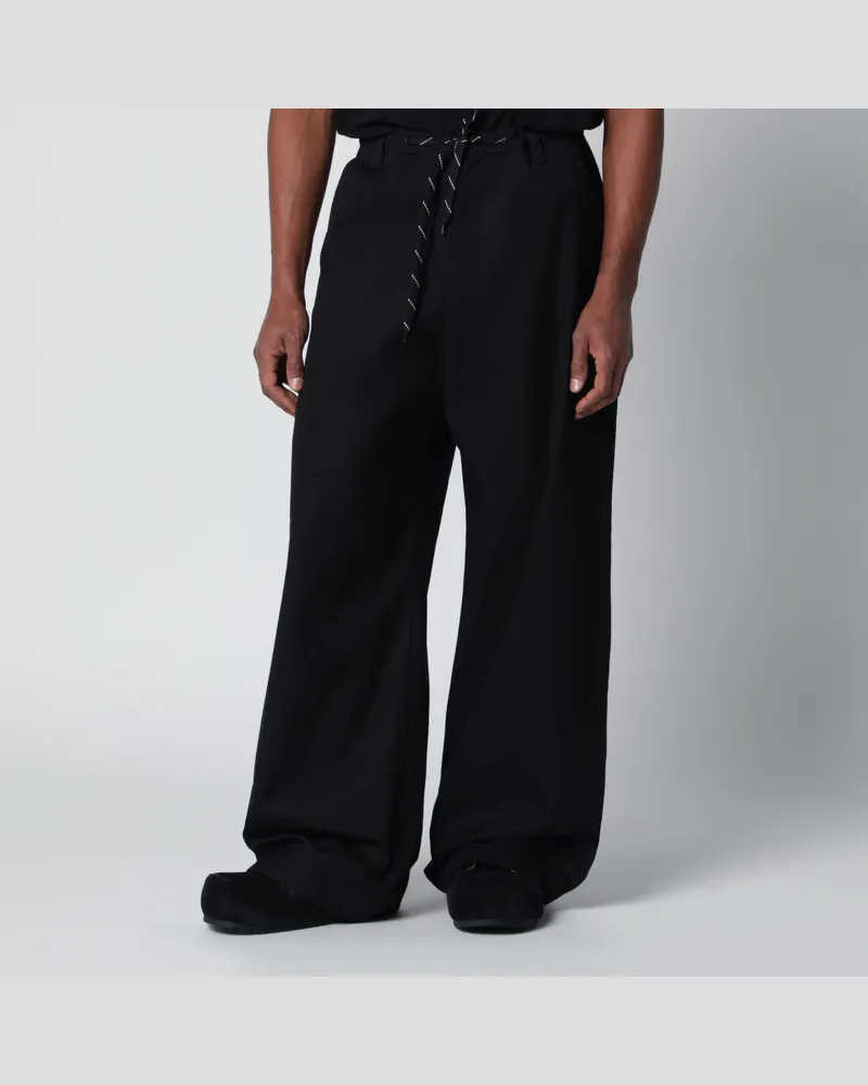 Balenciaga Schwarze Chinohose aus Baumwolltwill Black