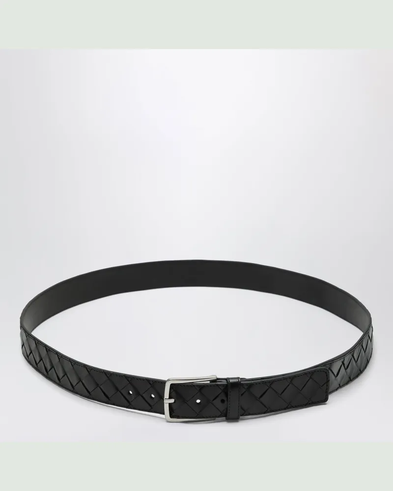 Bottega Veneta Schwarzer geflochtener Gürtel Black