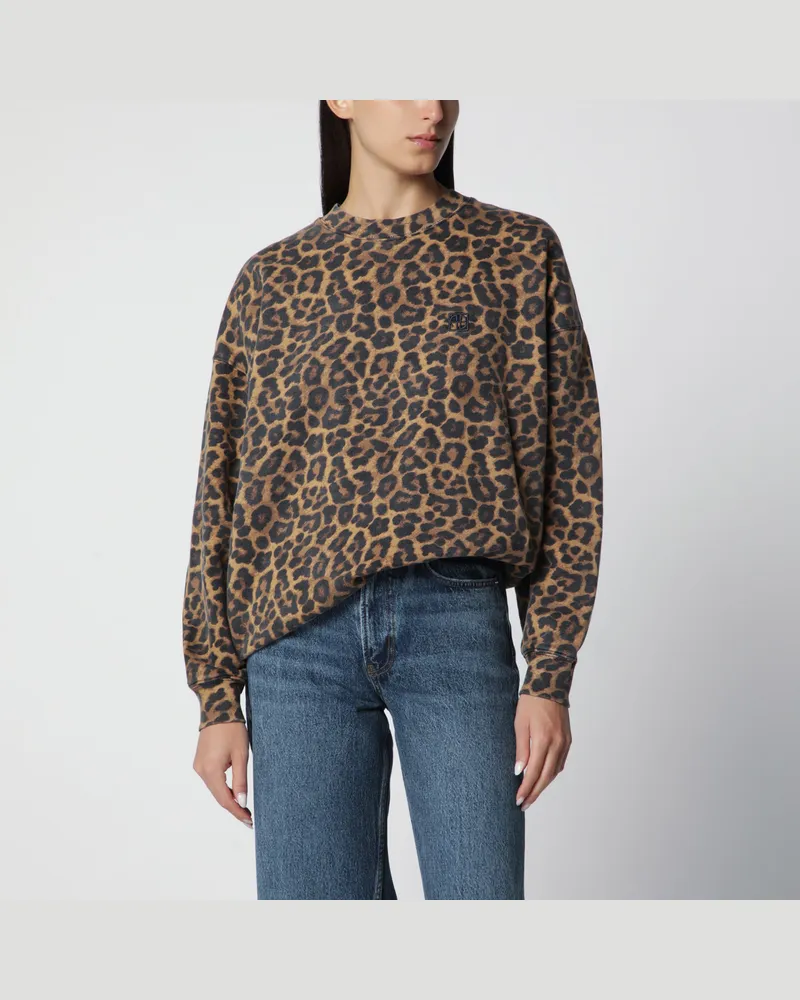Anine Bing Miles Hoodie mit Leopardenprint Multicolor