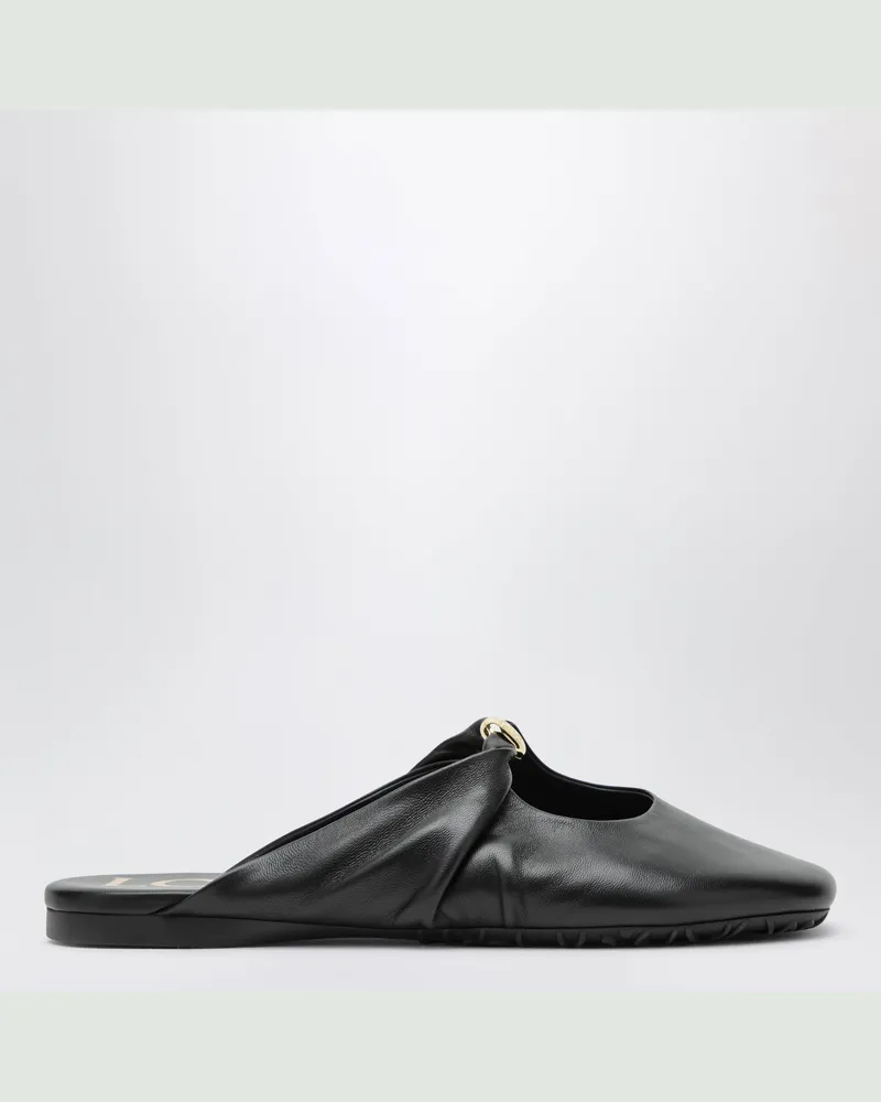 Loewe Sabot Pebble aus weichem Lammnappa in Schwarz Black