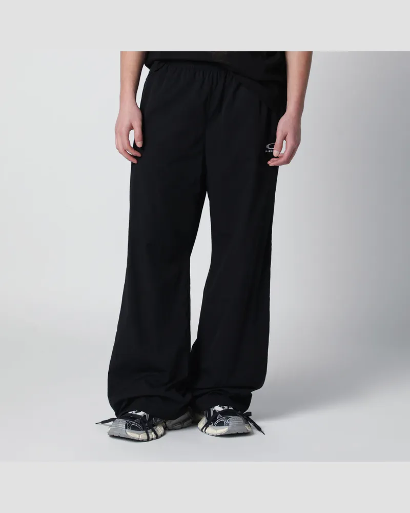 Balenciaga Schwarze Hose aus technischem Polyamid Loop Sports Icon Black