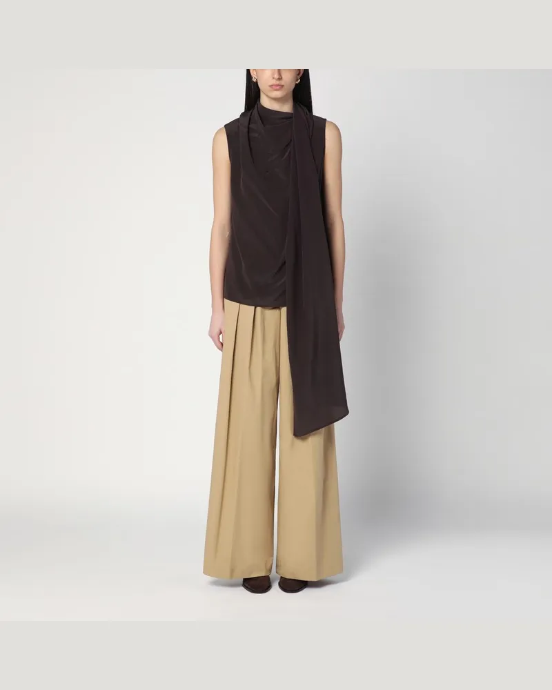 P.A.R.O.S.H. Braune Seidenbluse Braun