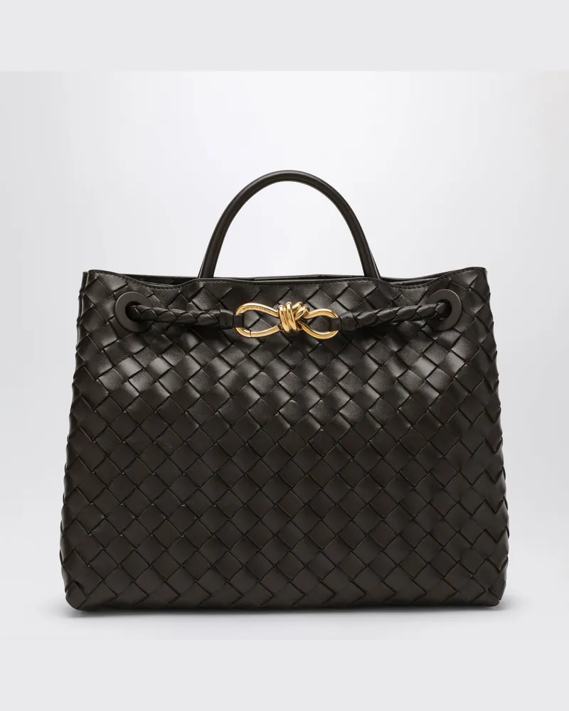 Bottega Veneta Andiamo-Tasche mittelgroß in der Farbe Fondant Brown