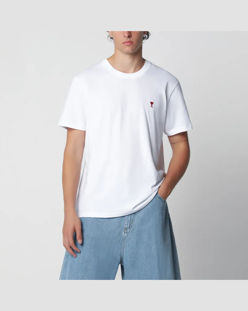 AMI Paris Weißes Ami De Coeur-T-Shirt White