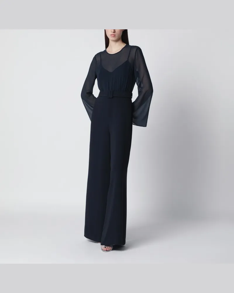 P.A.R.O.S.H. Blauer Jumpsuit mit Gürtel Blau