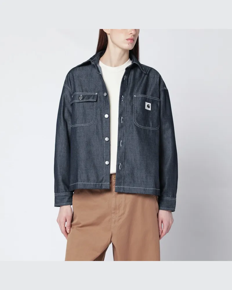 Carhartt WIP Louis Hemdjacke aus blauem Denim Blau