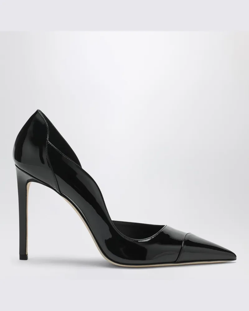 Jimmy Choo Brigitte 100 Pumps aus schwarzem Lackleder Schwarz