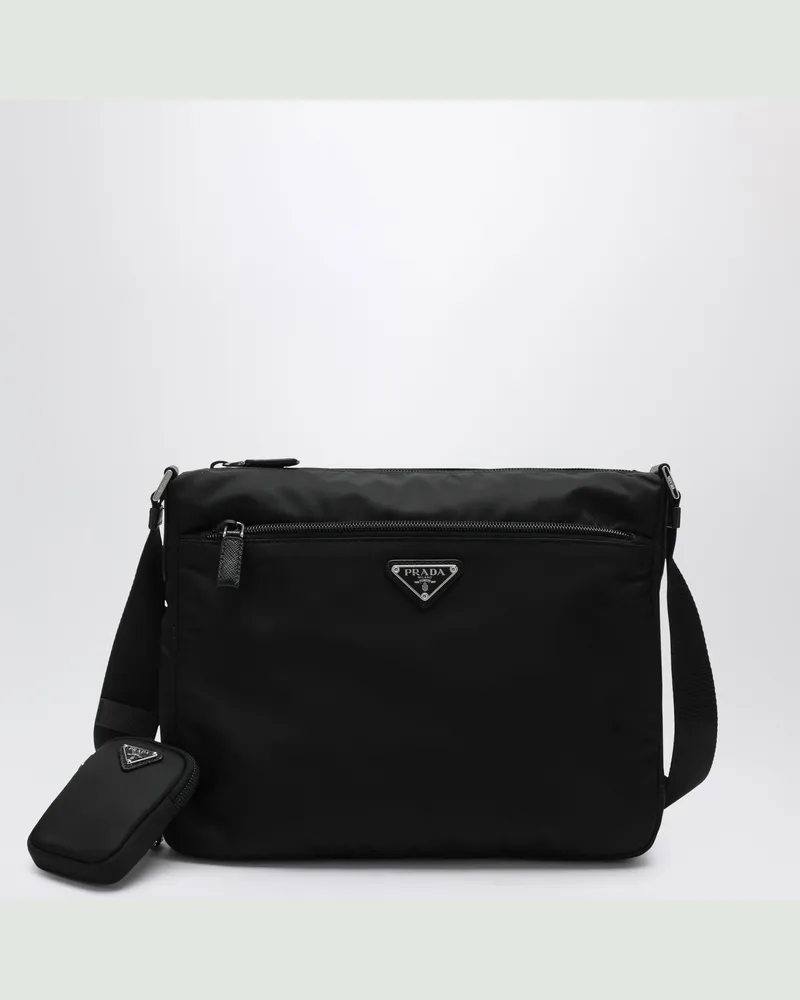 Prada Schwarze Umhängetasche aus Re-Nylon Black