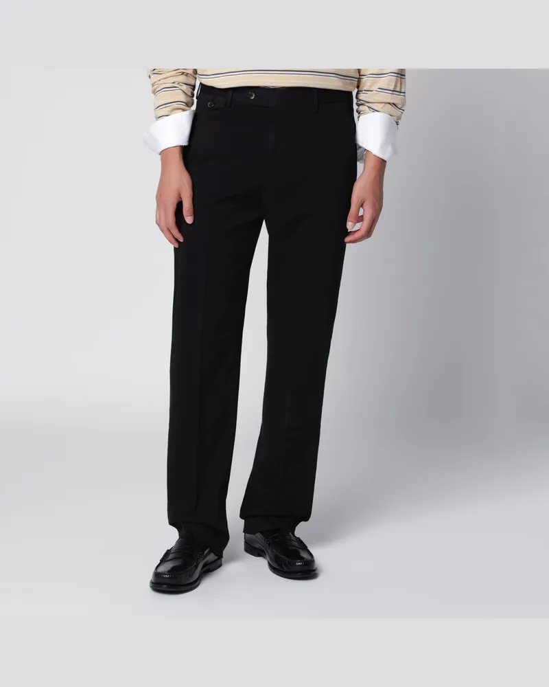 PT TORINO Schwarze Baumwollhose Black