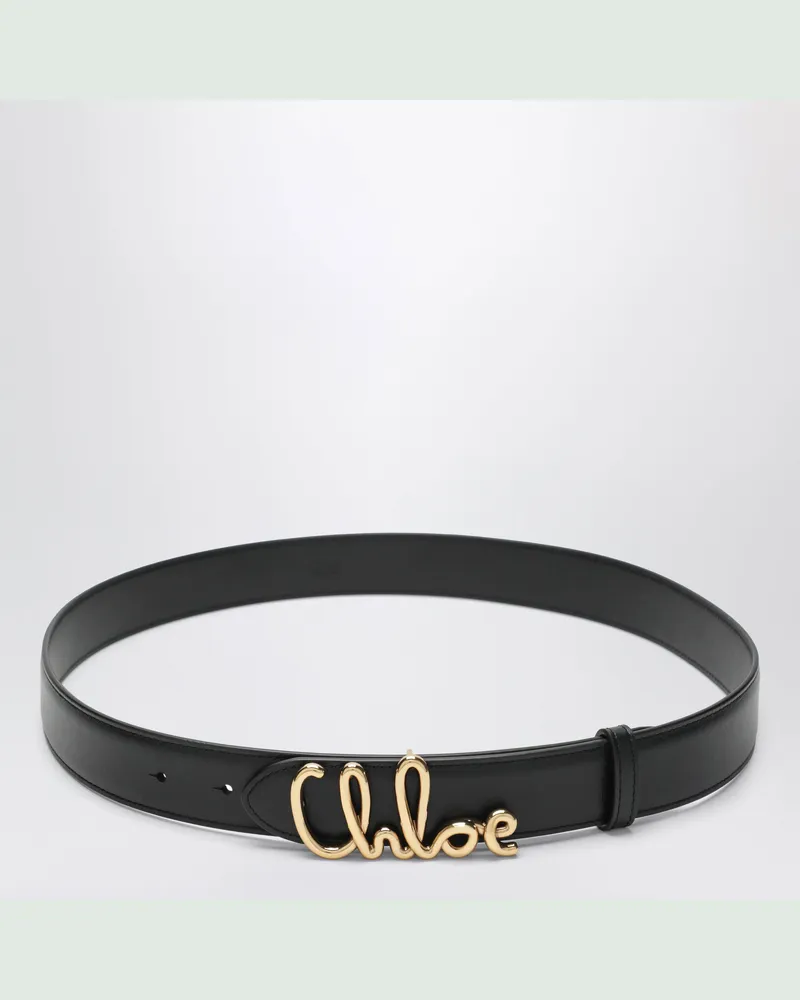 Chloé Iconic Gürtel aus Kalbsleder in Schwarz Black