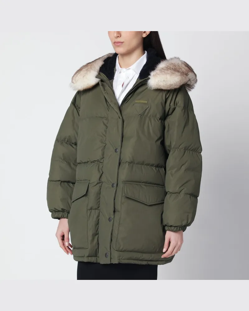 Prada Steppjacke aus Re-Nylon in Militärgrün Grün