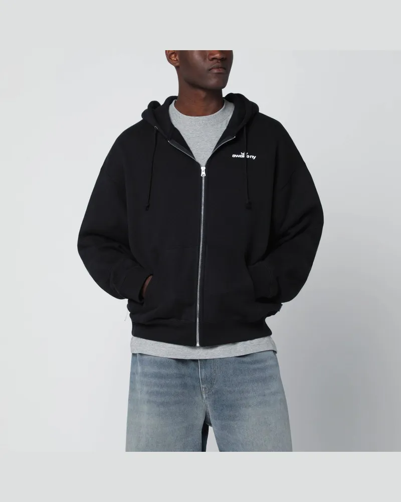 AWAKE NY Schwarzes Kapuzensweatshirt mit Logodruck Schwarz