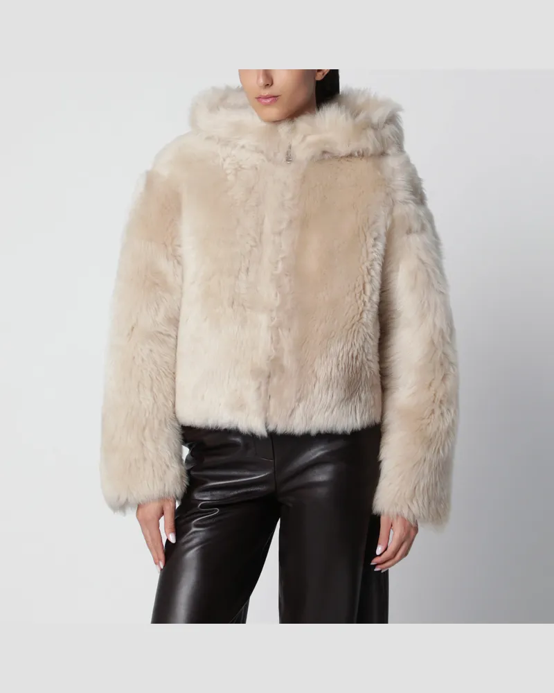 Arma Alabasterfarbene wendbare Bianca Jacke mit Reißverschluss White