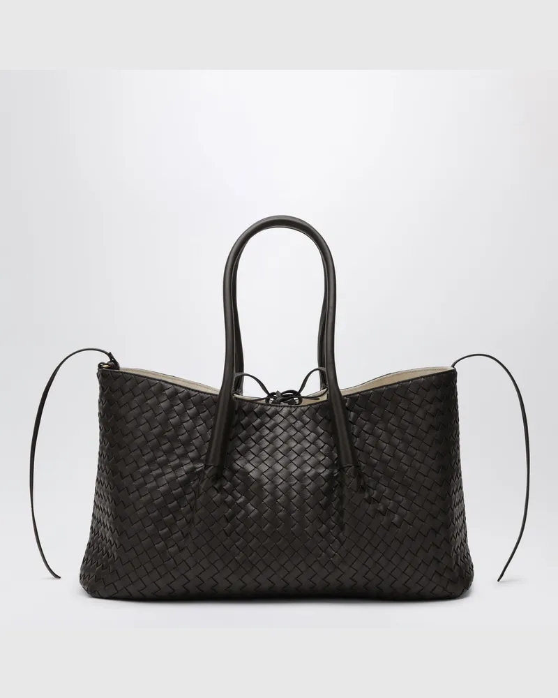 Bottega Veneta Große Pinacoteca Tasche in Espresso/Écru Brown
