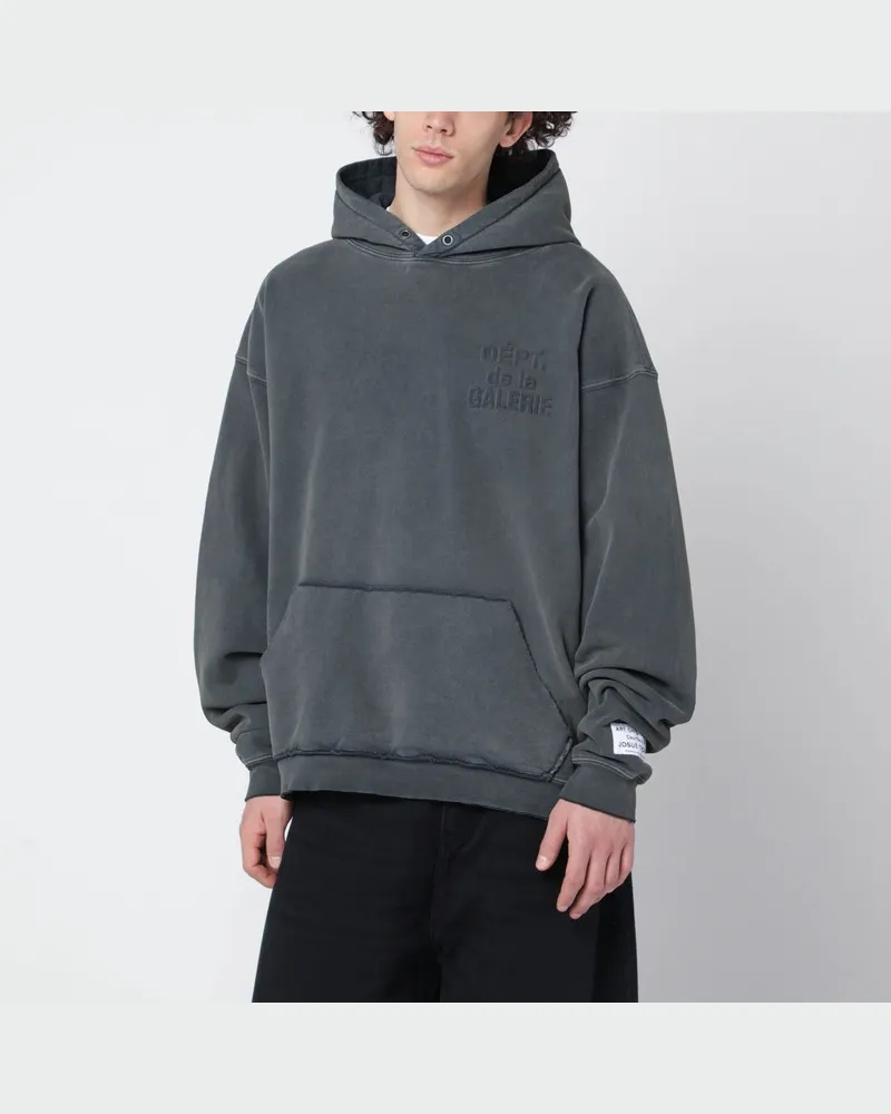GALLERY DEPT. Graphitgraues Sweatshirt mit Relief-Logo Grau