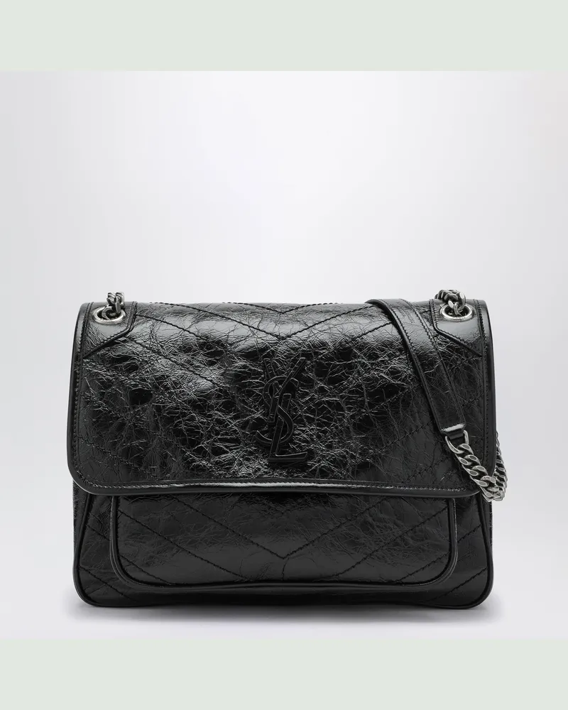 Saint Laurent Mittelgroße schwarze Tasche Niki Black