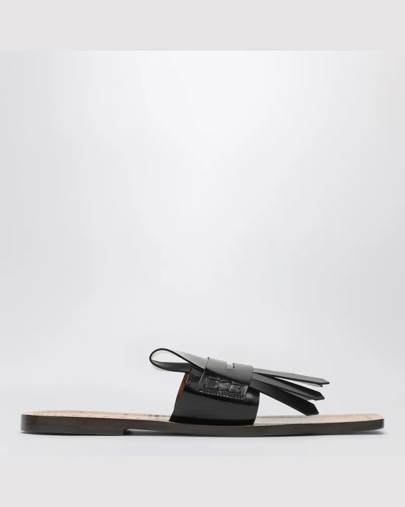 Marni Schwarze Sandale Bambi aus Leder Schwarz