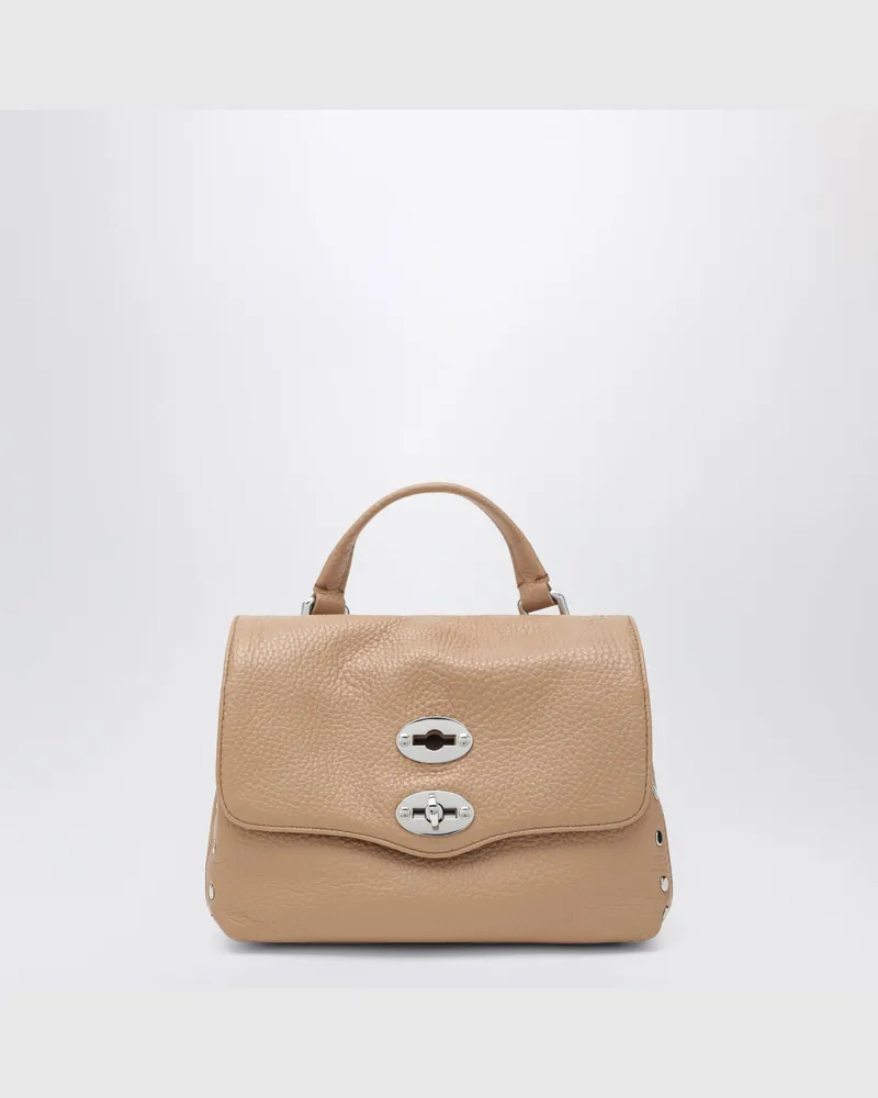 Zanellato Kleine Postina-Tasche in Braun mit eckigen Kanten Brown