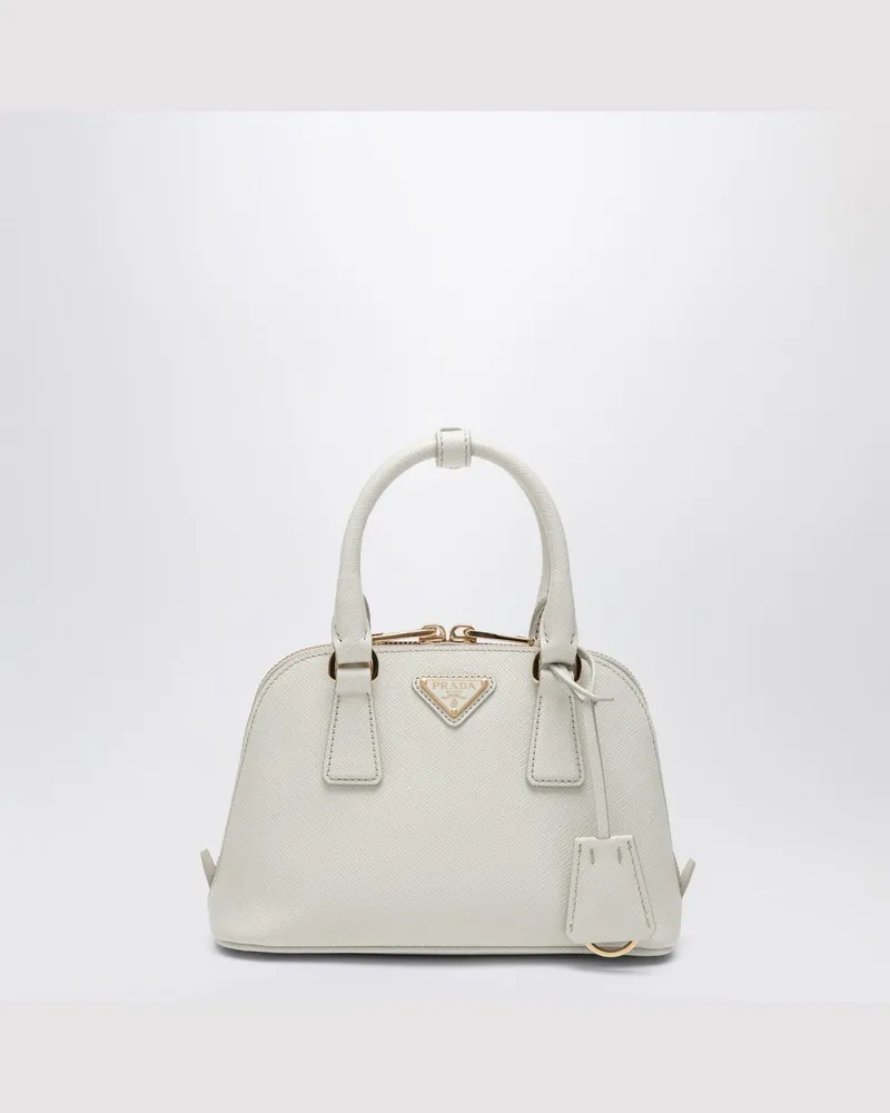 Prada Promenade-Tasche in Talco-Farbe Weiß