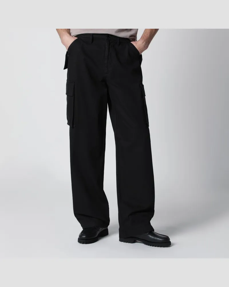 Burberry Schwarze Cargo-Hose aus Baumwolle Schwarz