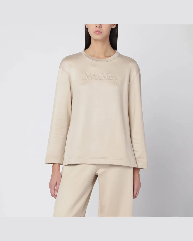 Max Mara Beiges Sweatshirt aus Seidenmischung 