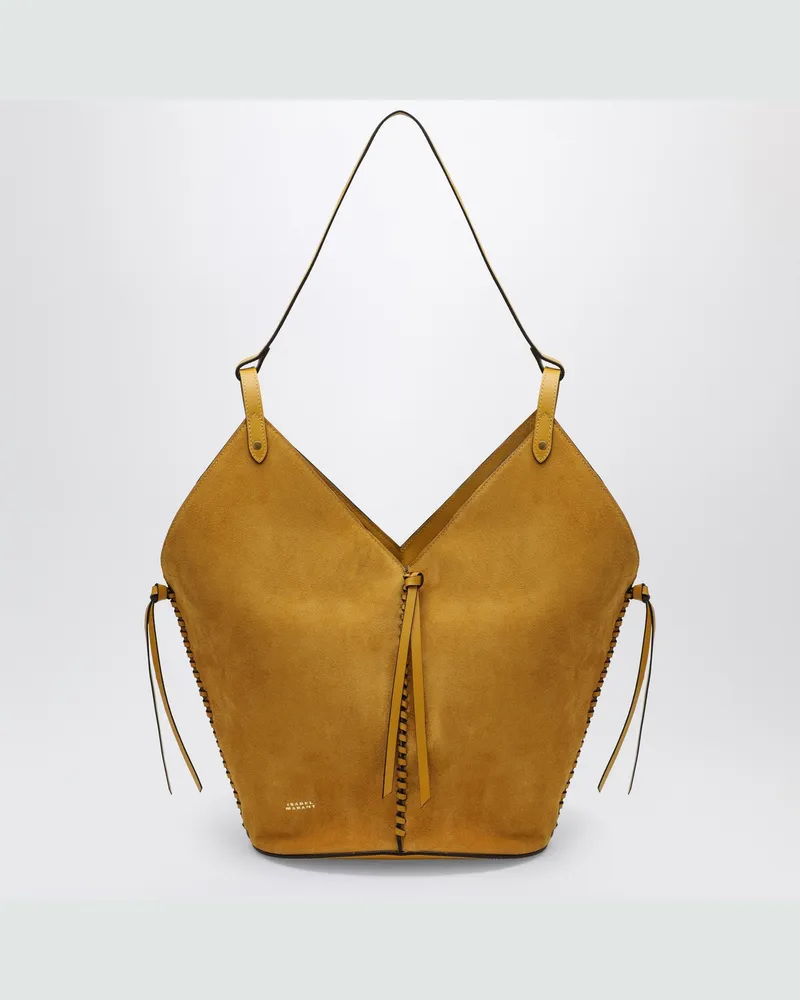 Isabel Marant Tampa Tasche aus saffranfarbenem Wildleder Yellow