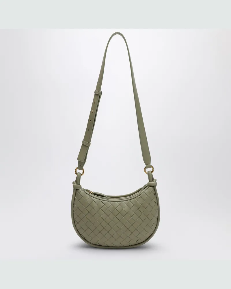 Bottega Veneta Travertinfarbene Kuriertasche Gemelli Beige