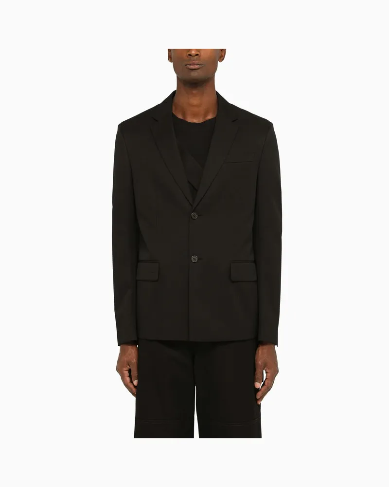 OFF-WHITE Schwarzer klassischer Blazer aus Wolle Schwarz