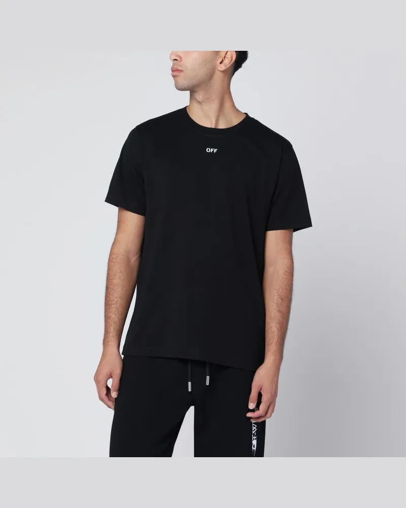 OFF-WHITE Schwarzes T-Shirt mit Arrow-Print Schwarz