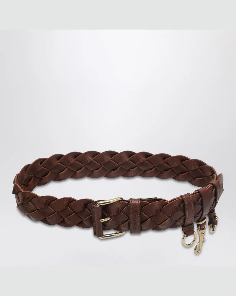 Miu Miu Gürtel aus tabakfarbenem Leder Brown