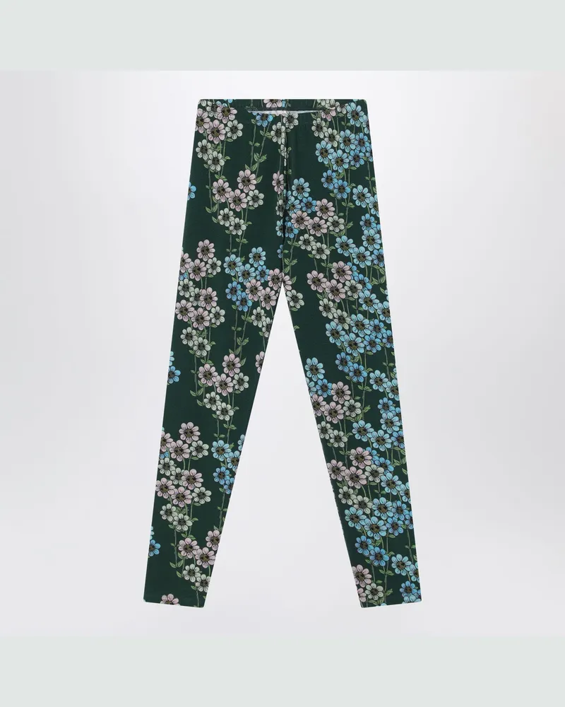 Mini Rodini Grüne Bio-Baumwoll-Leggings Green