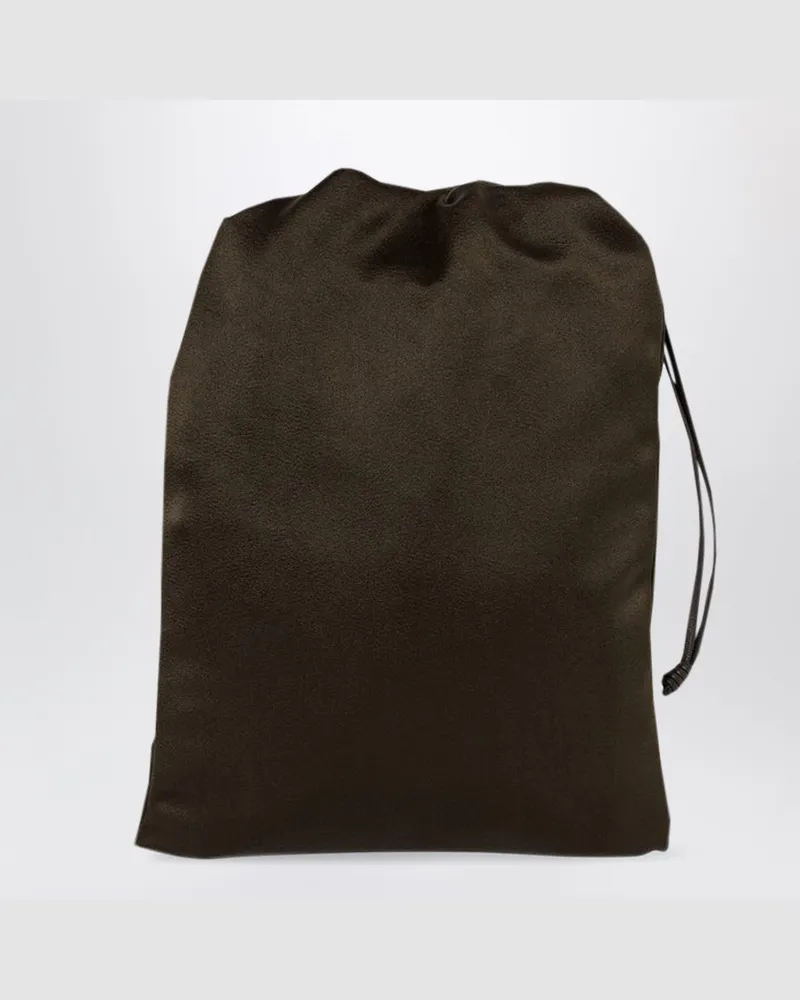 The Row Pochette Ray dunkelbraun aus Seide Brown