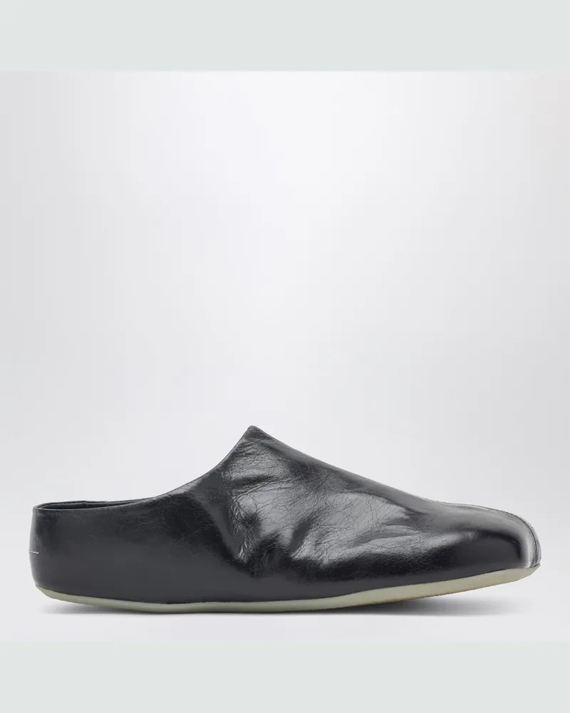 Maison Margiela Schwarze Factory Sabots aus Leder 