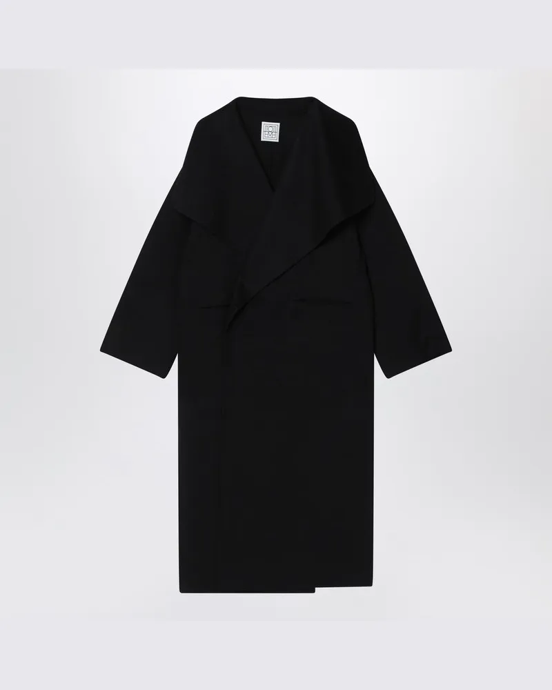 Totême Signature-Doppelreihermantel schwarz Schwarz