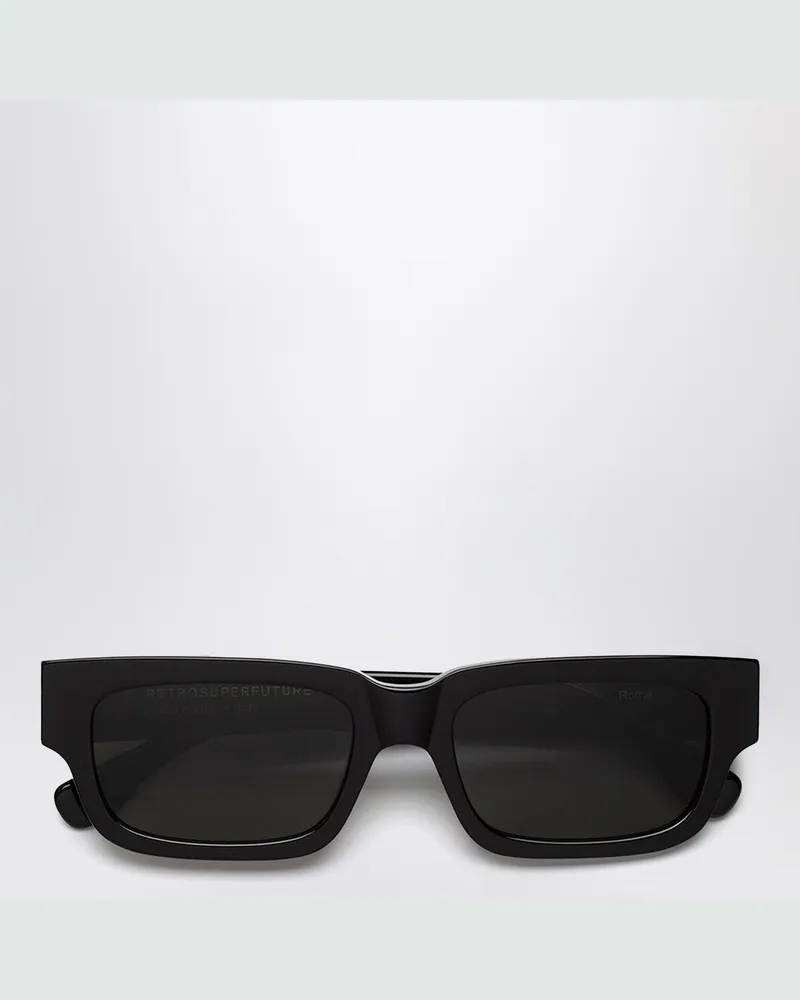 RETROSUPERFUTURE Schwarze Sonnenbrille Roma 