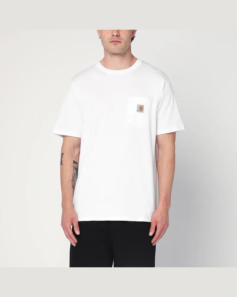 Carhartt WIP Weißes S Pocket T-Shirt White