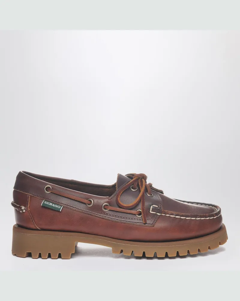Sebago Braune Wachsmoccasins Ranger 