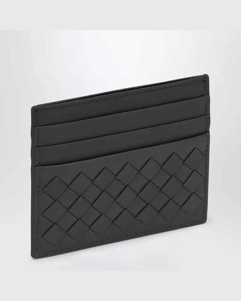 Bottega Veneta Light Graphite Geflochtener Kartenhalter 
