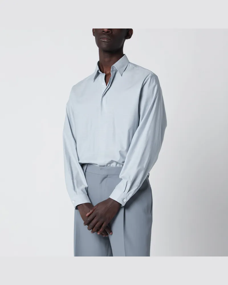 LARDINI Hellblaues Hemd Aus Baumwollmischung 