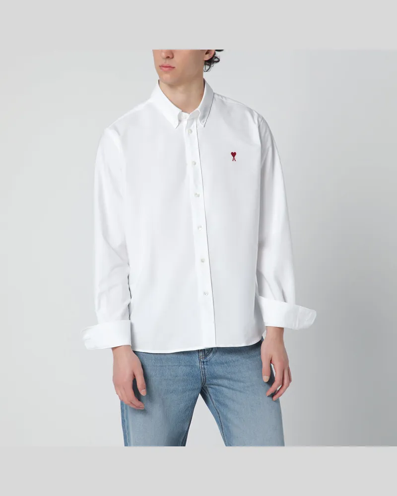 AMI Paris Weißes Ami de Coeur-Hemd White