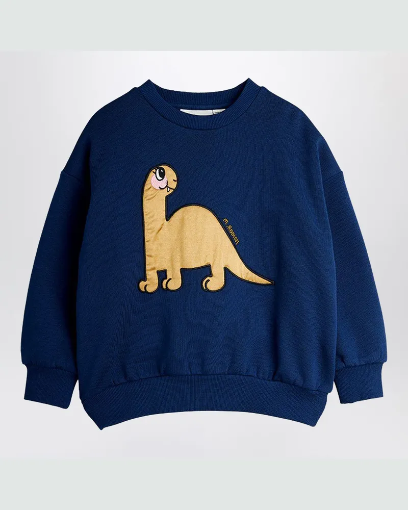 Mini Rodini Blauer sweatshirt Dino Blue