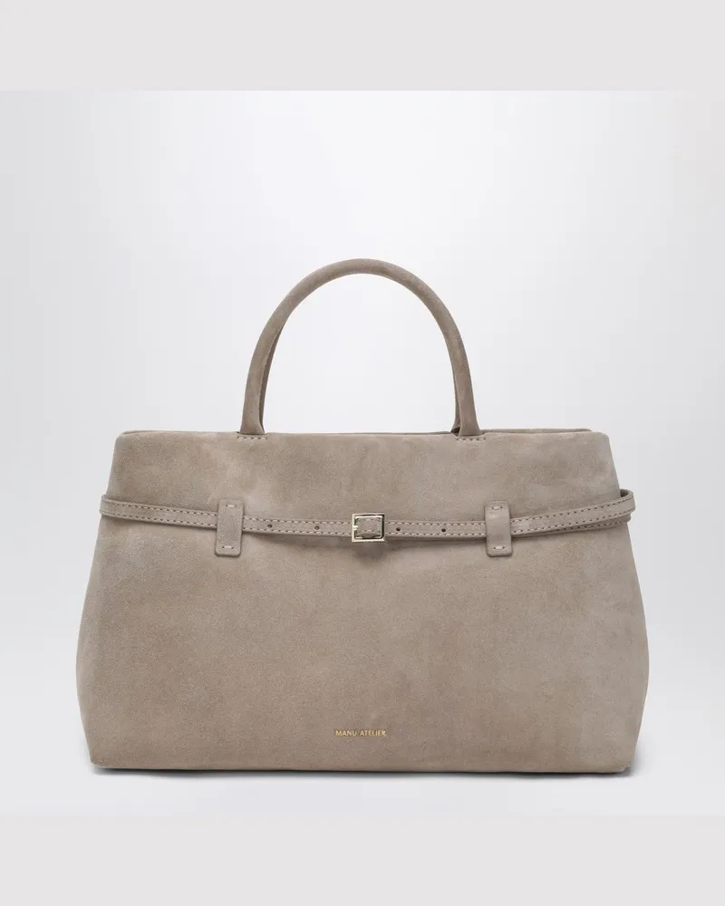 Manu Atelier Le Cambon 35 Sughero Tasche aus Wildleder Braun